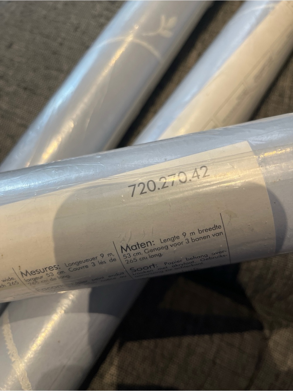 Vintage IKEA Bladslinga Blue Wallpaper 3 Rolls Discontinued Rare - Picture 4 of 15